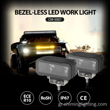 Bezel λιγότερο σχεδιασμένη εργασία λάμπα μπαρ ενιαία σειρά φορτηγό LED LAM